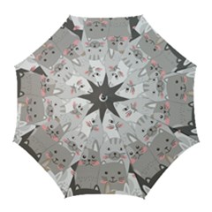 Cute Cats Seamless Pattern Golf Umbrellas by pakminggu