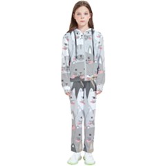 Cute Cats Seamless Pattern Kids  Tracksuit by pakminggu