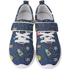 Cat-cosmos-cosmonaut-rocket Men s Velcro Strap Shoes by pakminggu