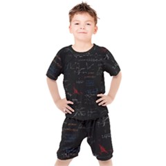 Math Mathematics Pattern Kids  T-shirt And Shorts Set by pakminggu