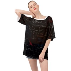 Math Mathematics Pattern Oversized Chiffon Top by pakminggu