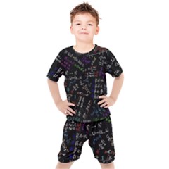 Mathematics  Physics Maths Math Pattern Kids  T-shirt And Shorts Set by pakminggu