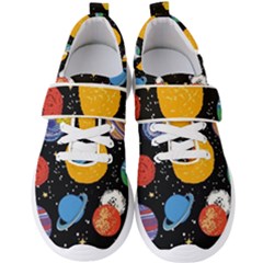 Circle Illustration Space Art Cute Pattern Men s Velcro Strap Shoes by pakminggu