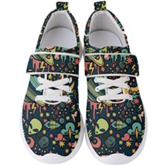 Alien Ocket Space Aesthetic Pattern Men s Velcro Strap Shoes by pakminggu