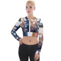 Tardis Doctor Who Transparent Long Sleeve Cropped Velvet Jacket View1