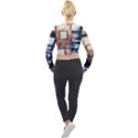 Tardis Doctor Who Transparent Long Sleeve Cropped Velvet Jacket View2