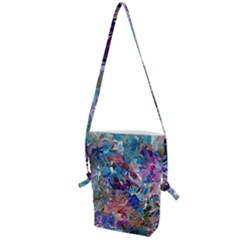 Smudged Folding Shoulder Bag by kaleidomarblingart