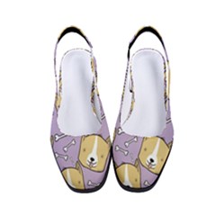 Corgi Pattern Women s Classic Slingback Heels by Cowasu