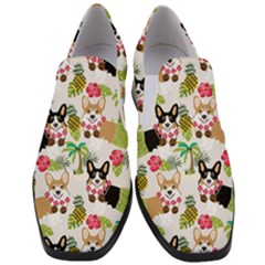 Corgis Hula Pattern Women Slip On Heel Loafers by Cowasu