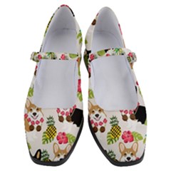 Corgis Hula Pattern Women s Mary Jane Shoes by Cowasu