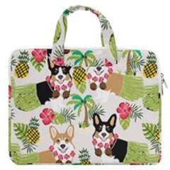 Corgis Hula Pattern Macbook Pro 13  Double Pocket Laptop Bag by Cowasu