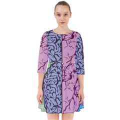 Brain-heart-balance-emotion Smock Dress by Cowasu