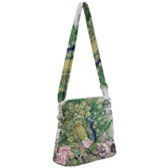 Peafowl Peacock Feather-beautiful Zipper Messenger Bag by Cowasu