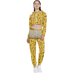 Beer Bubbles Cropped Zip Up Lounge Set by Cowasu