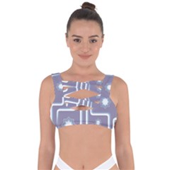 Pattern-non-seamless-background Bandaged Up Bikini Top by Cowasu