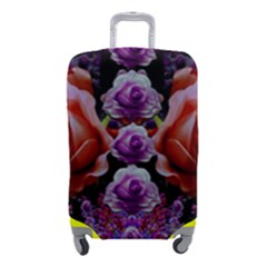 Night So Peaceful In The World Of Roses Luggage Cover (small) by pepitasart