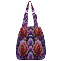 Night So Peaceful In The World Of Roses Center Zip Backpack by pepitasart