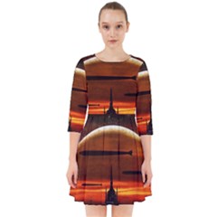 Science-fiction-digital-illustration Smock Dress by Cowasu