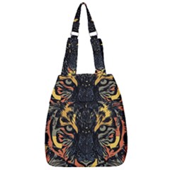 Tiger-predator-abstract-feline Center Zip Backpack by Cowasu