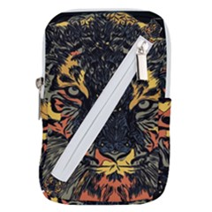 Tiger-predator-abstract-feline Belt Pouch Bag (small) by Cowasu