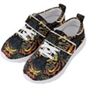 Tiger-predator-abstract-feline Kids  Velcro Strap Shoes View2