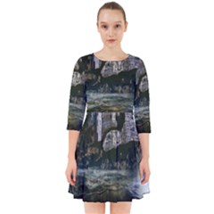 Sea-island-castle-landscape Smock Dress by Cowasu