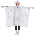 Blue Oxygen-bubbles-in-the-water Women s Hooded Rain Ponchos View1