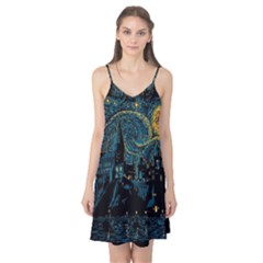 Castle Starry Night Van Gogh Parody Camis Nightgown  by Sarkoni