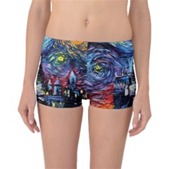 Castle Starry Night Print Van Gogh Parody Boyleg Bikini Bottoms by Sarkoni