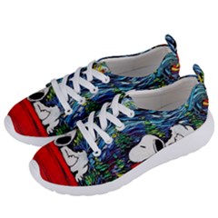 Dog Cartoon Vincent Van Gogh s Starry Night Parody Women s Lightweight Sports Shoes by Sarkoni