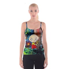 Cartoon Starry Night Vincent Van Gogh Spaghetti Strap Top by Sarkoni