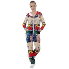 Cartoon Starry Night Vincent Van Gogh Women s Tracksuit by Sarkoni