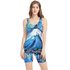 Mount Fuji Art Starry Night Van Gogh Women s Wrestling Singlet by Sarkoni