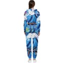 Mount Fuji Art Starry Night Van Gogh Cropped Zip Up Lounge Set View2