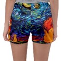 Lion Art Starry Night Van Gogh Sleepwear Shorts View2