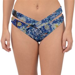 Mosaic Art Vincent Van Gogh s Starry Night Double Strap Halter Bikini Bottoms by Sarkoni