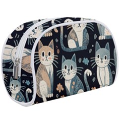 Cats Pattern Make Up Case (large) by Valentinaart