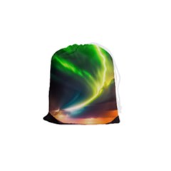 Lake Storm Neon Nature Drawstring Pouch (small) by Bangk1t