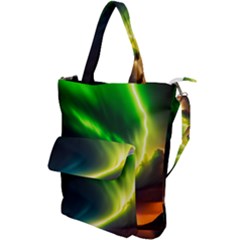 Lake Storm Neon Nature Shoulder Tote Bag by Bangk1t