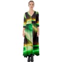 Aurora Lake Neon Colorful Button Up Boho Maxi Dress View1