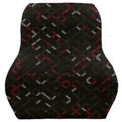 Abstract Dark Pattern Minimal Car Seat Back Cushion  by Bedest