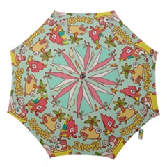 Summer Up Cute Doodle Hook Handle Umbrellas (medium) by Bedest