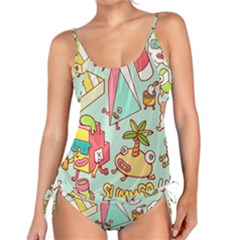 Summer Up Cute Doodle Tankini Set by Bedest