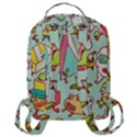 Summer Up Cute Doodle Flap Pocket Backpack (Large) View3