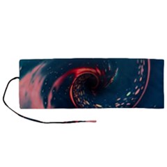 Fluid Swirl Spiral Twist Liquid Abstract Pattern Roll Up Canvas Pencil Holder (m) by Ravend