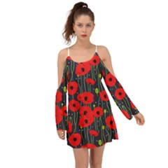 Background Poppies Flowers Seamless Ornamental Boho Dress by Ravend