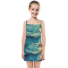 Art Pattern Artis Hands Illustration Kids  Summer Sun Dress by Ravend