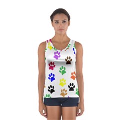 Pawprints-paw-prints-paw-animal Sport Tank Top  by Ravend