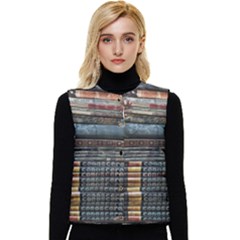 Pile Of Books Photo Of Assorted Book Lot Backyard Antique Store Women s Button Up Puffer Vest by Ravend