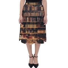 Books On Bookshelf Assorted Color Book Lot In Bookcase Library Classic Midi Skirt by Ravend